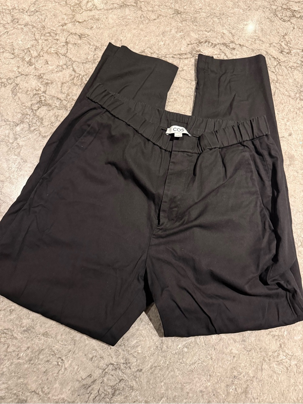 COS Black Men's Relaxed-Fit Trousers